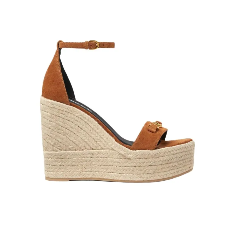 VERSACE Medusa '95 One Strap Sandals 12cm Women's Brown-1