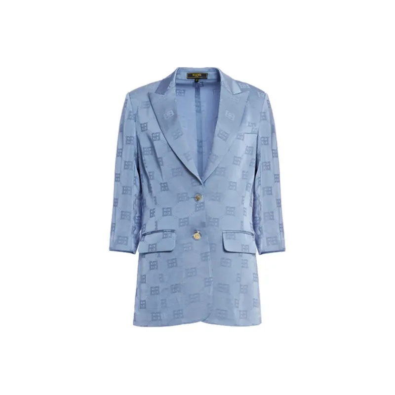 BESIONIA SS23 Business Suits Coats Women's Blue-0