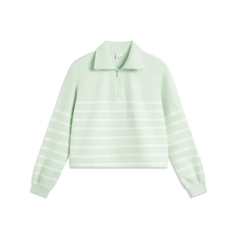 LiNing Sports Life Collection Sweatshirt Women's Ice Cream Green-0