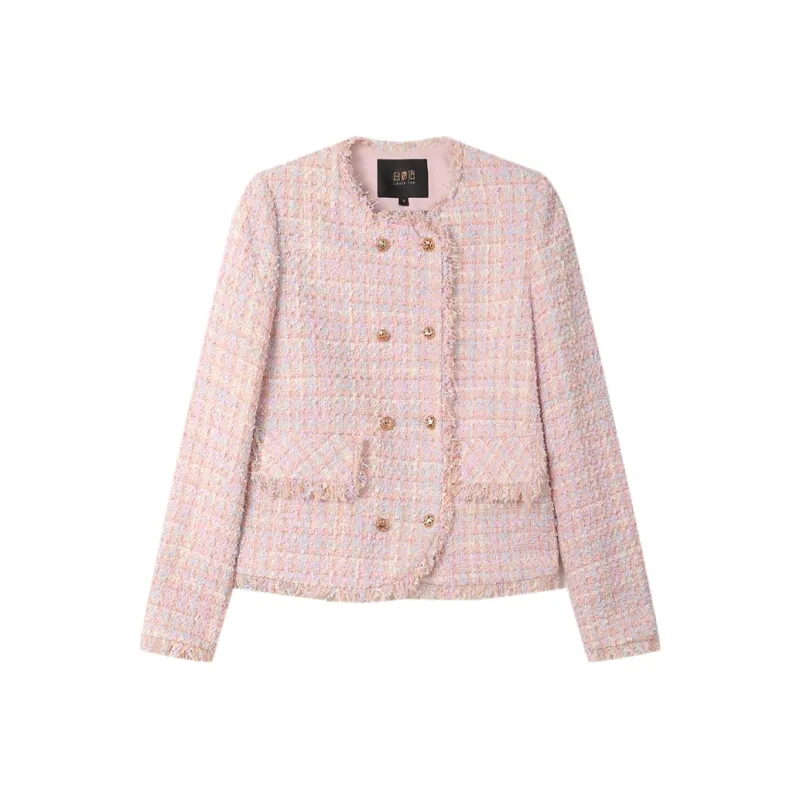 LOUISY AO Cropped Coats Women's Pink-0