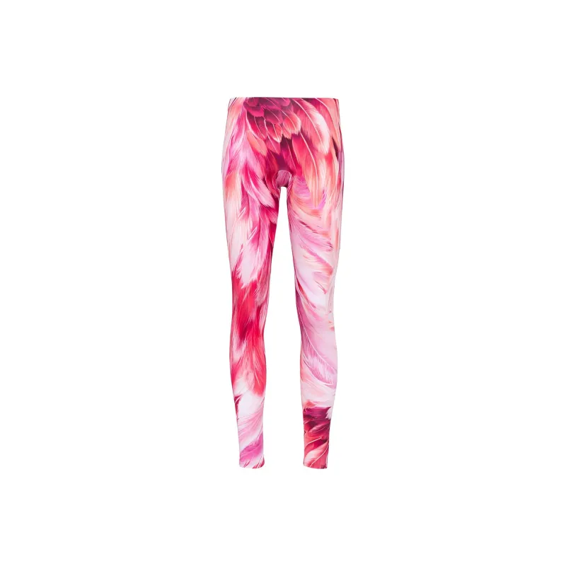 Roberto Cavalli Plumage-print Leggings-0