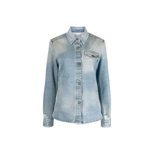 PALM ANGELS Denim Jackets Women's Blue