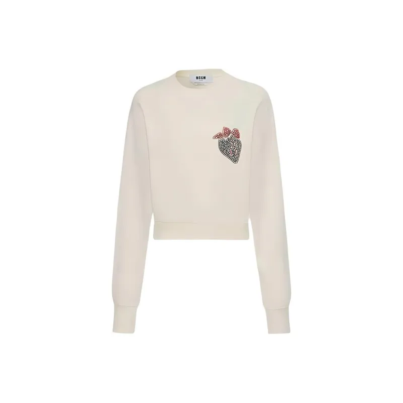 MSGM Sweatshirts Women's Cream-0