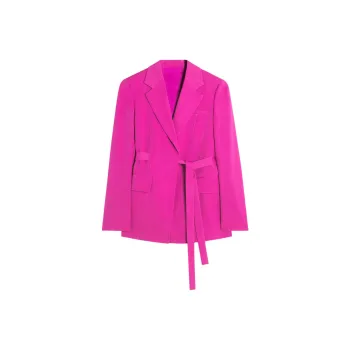 Lanvin Tied Waist Long Sleeved Tailored Blazer