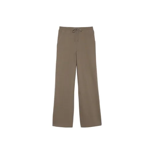Victoria's Secret Cotton Fleece Wide-Leg Sweatpants/Terra Olive Casual Pants Women's Tela Olive