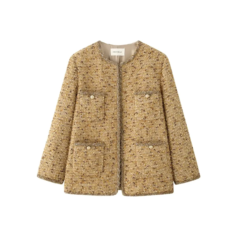ZHOUMIAO Cropped Coats Women's-0
