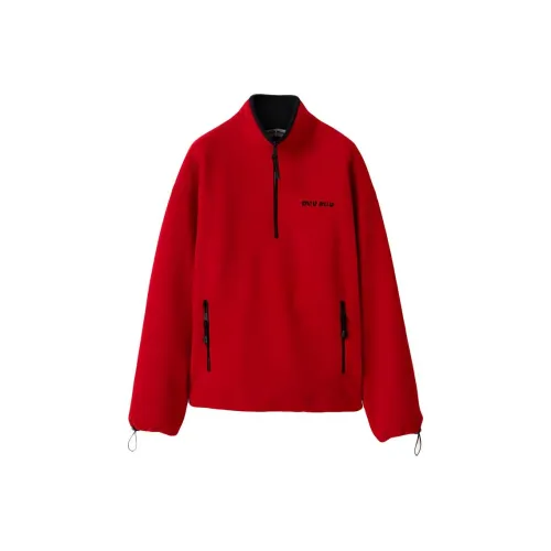 MIU MIU SS25 Sweatshirt Women's Red