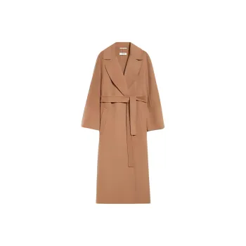 'S MAX MARA Elisa Collection Wool Robe Coat Coats Women's Camel