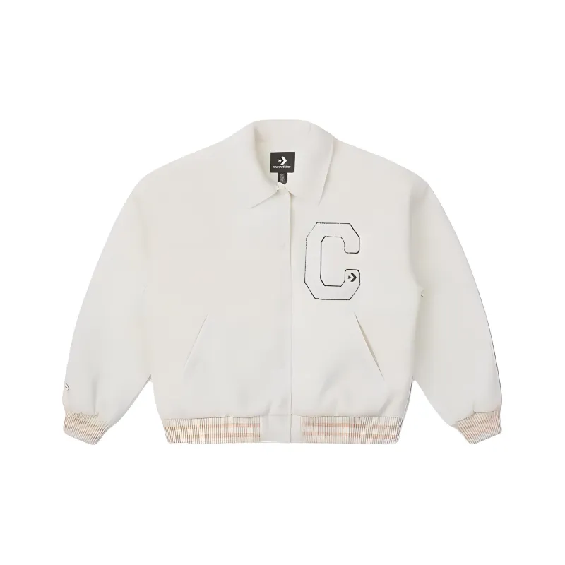 Converse Baseball Jacket Women's Milk White-0