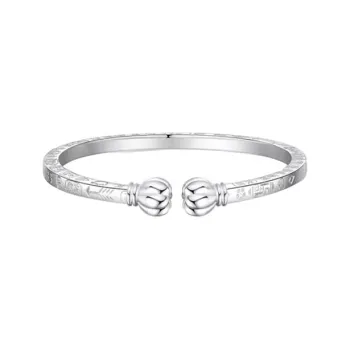 YUOFFICIAL 999 Fine Silver Bangles Unisex