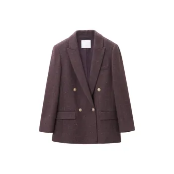 OVV Business Suits Women's Dark Red Solid Color A3