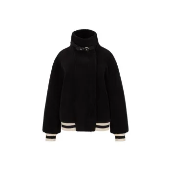 ARMANI EXCHANGEAE Velvet feel Coat Women's Black