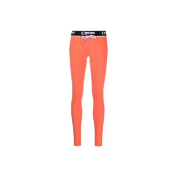 OFF WHITE Active High Waisted Leggings Coral Red