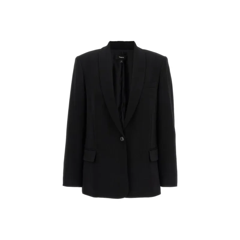 THEORY Single Breasted Tailored Blazer-0
