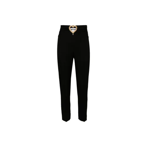 MOSCHINO Heart Cut Out Tapered Leg Tailored Trousers