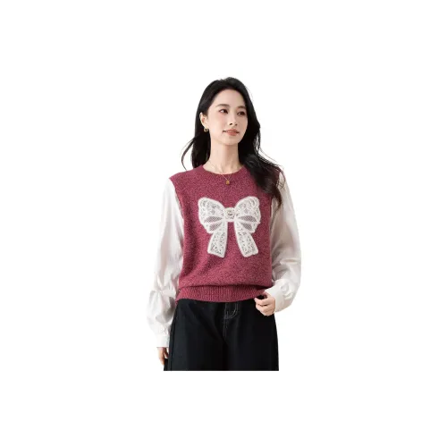 X MOOM Knitwear Women's Raspberry Red