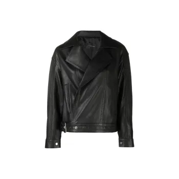 MANOKHI Leather Jacket Women's Black