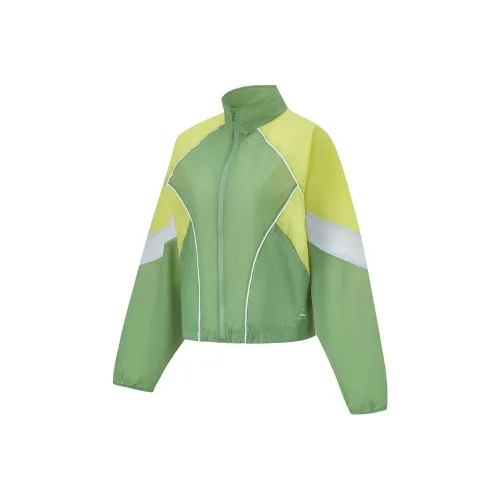 LiNing Sun Protection Clothing Women's Stone Moss Green Yellow Emerald Green