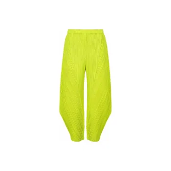 PLEATS PLEASE ISSEY MIYAKE SS22 Casual Pants Women's Neon Green