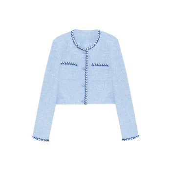 PAZZO Cropped Coats Women's Blue