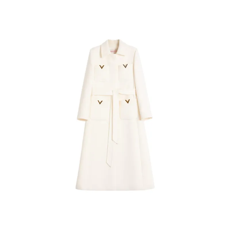 Valentino Drill Double breasted Coat-0