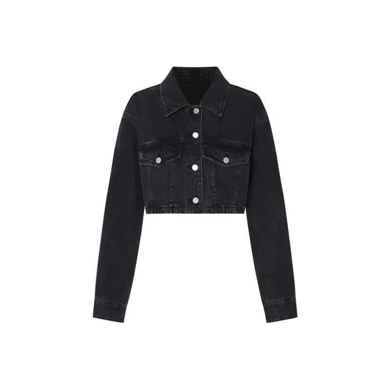 MO&CO Denim Jackets Women's Denim Black-0