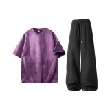 Purple Top+Black Pants