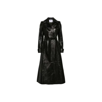 Marine Serre SS24 Leather Jacket Women's Black