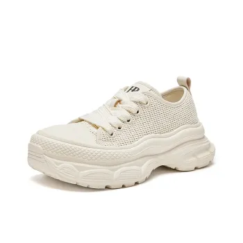 HR Breathable Low Top Chunky Sneakers Women's Beige