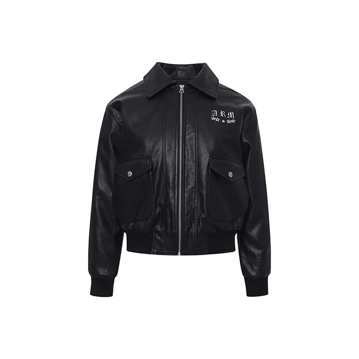 Ariseism Leather Jacket Women's Black-0