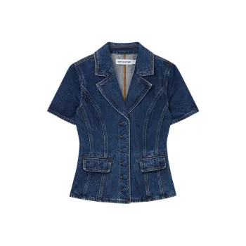 Self portrait Business Suit Women's Denim Blue