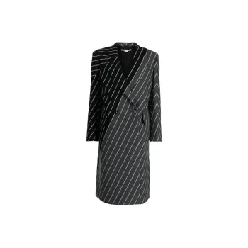 Stella McCartney Multi-way Stripe Double-breasted Coat
