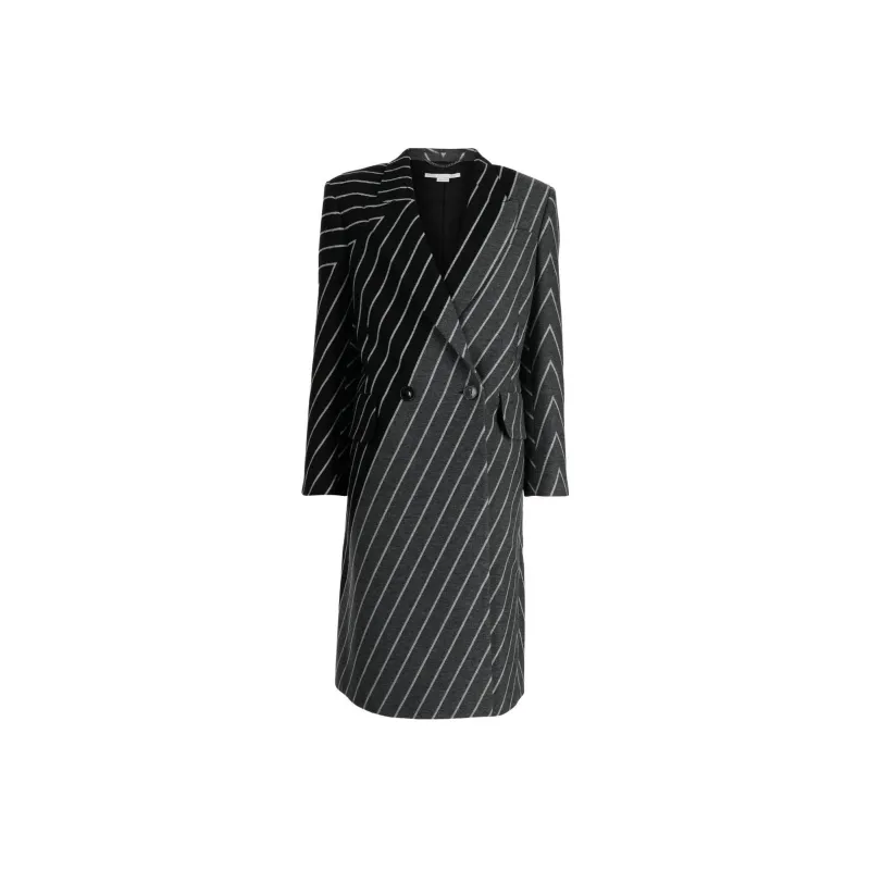 Stella McCartney Multi-way Stripe Double-breasted Coat-0