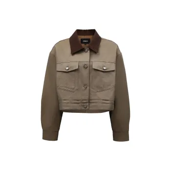 ONLY Cropped Coats Women's E05 Harbor Umber Green