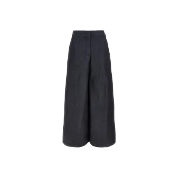 JIL SANDER High Waist Wide Leg Trousers