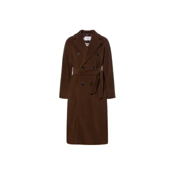 MaxMara 101801 Series Velvet feel Coat Women's Caramel