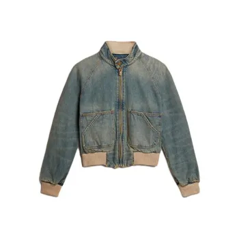 Golden Goose Denim Zipped Bomber Jacket