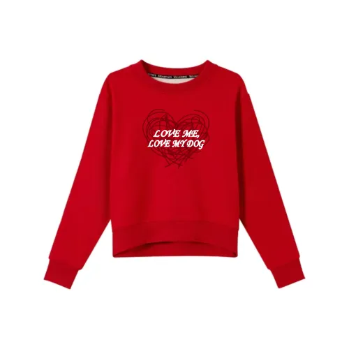 Oudifu Sweatshirts Women's Red