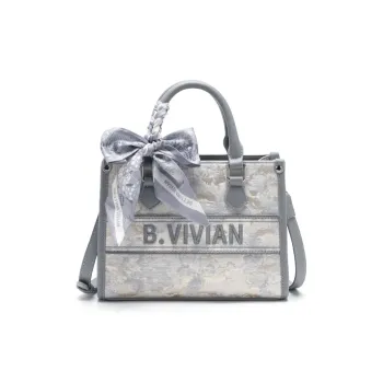 BETTINA VIVIAN PU One Shoulder Handbag Regular Women's Star Moon Gray