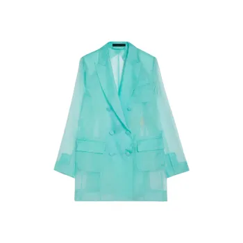 MaxMara Negrar Organza Double breasted Blazer
