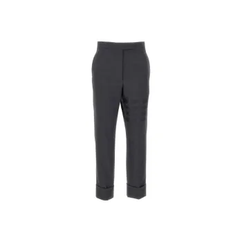 THOM BROWNE 4 Bar Stripe Cropped Wool Trousers