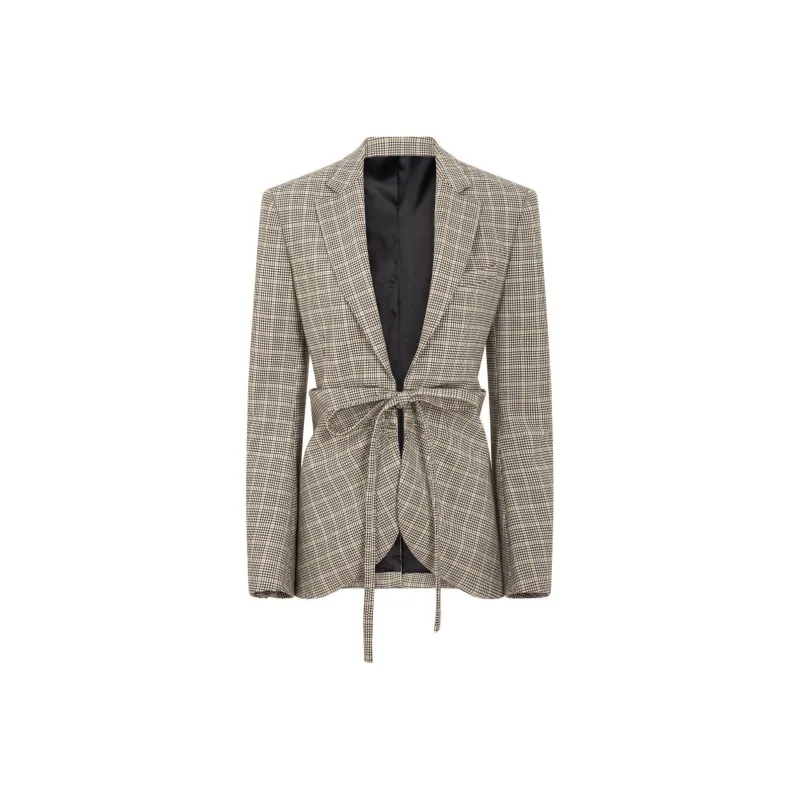 Paco Rabanne Plaid Check Fitted Jacket-0
