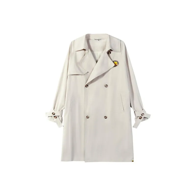 B.Duck Trench Coat Women's Apricot White-0