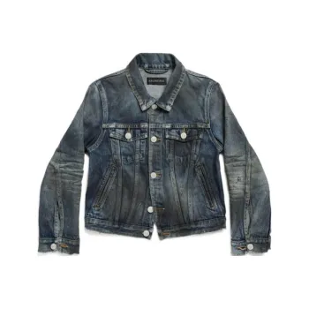 Balenciaga SS23 Denim Jacket Small Size Fit Women's Blue