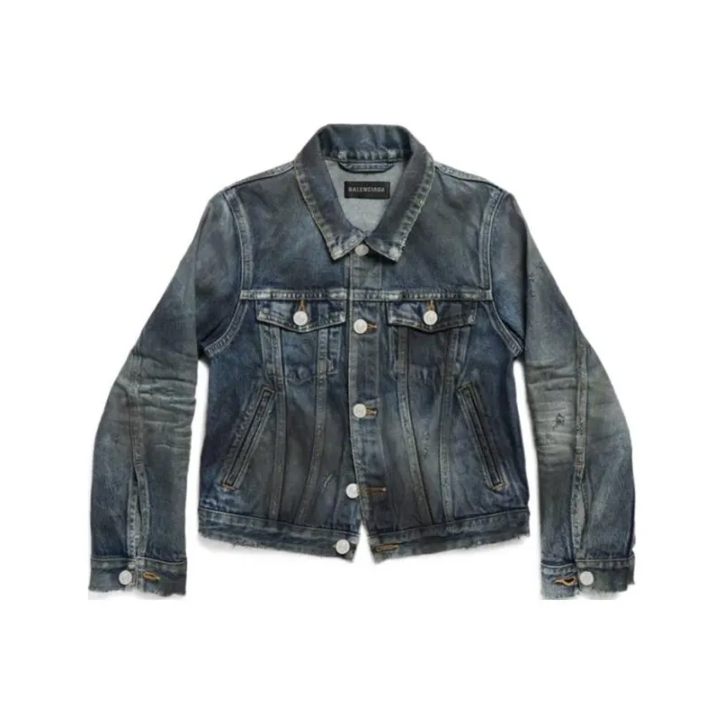 Balenciaga SS23 Denim Jacket Small Size Fit Women's Blue-0