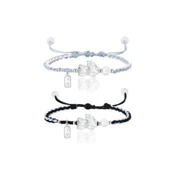 Kelanxi Alloy Rope Bracelets Unisex