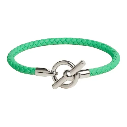 HERMES Calfskin Bracelets Men's Yellow