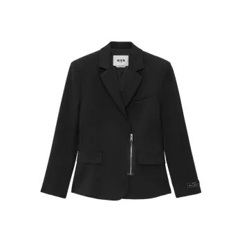 MSGM Logo Patch Zipped Blazer