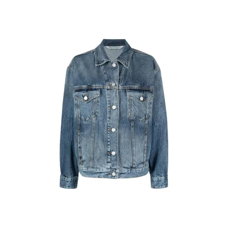 PALM ANGELS Palms Sunrise Denim Jkt Over Shirt Blue-0