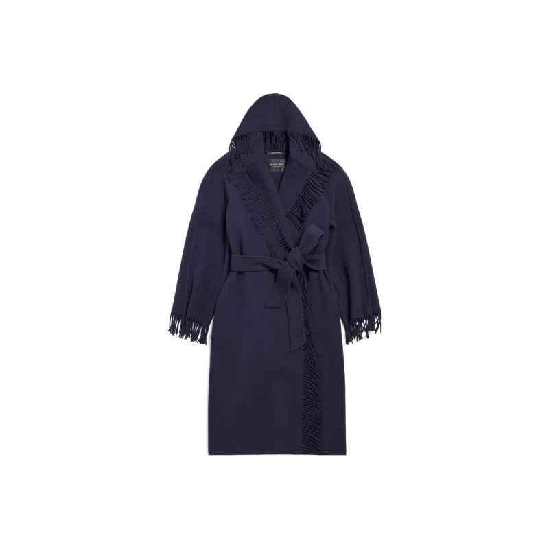 Balenciaga Belted Fringed Coat-0
